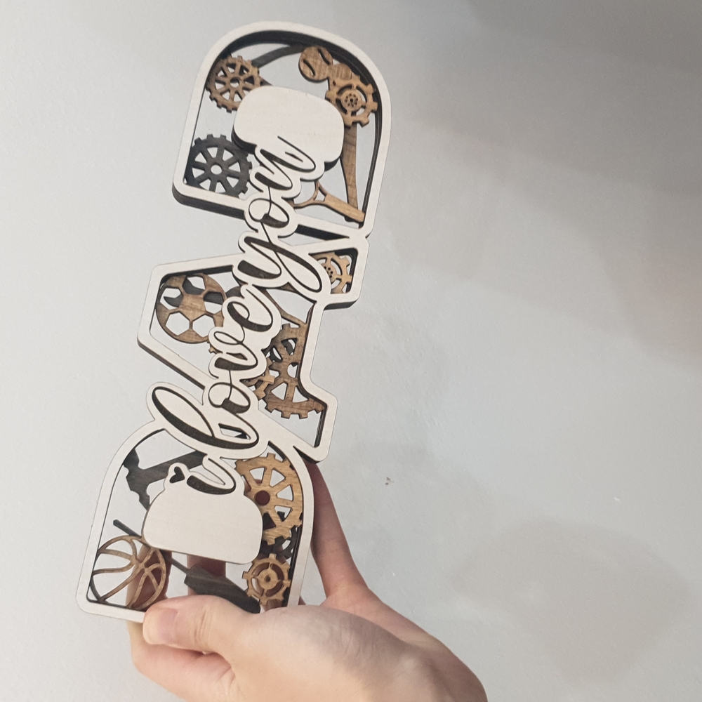 Wooden frame for dad